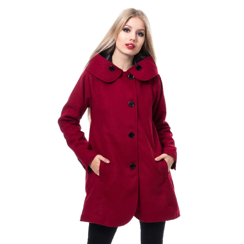 ADELINA COAT - RED Mesh Canvas Denim