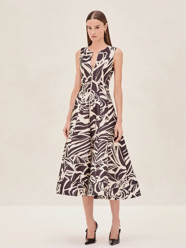 Lazaro Dress (Black Petal)