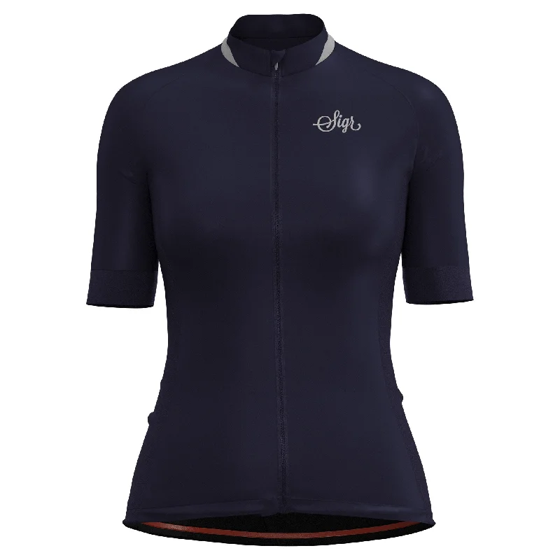 Blåklocka Women's Dark Blue Cycling Jersey Business Jersey Tee