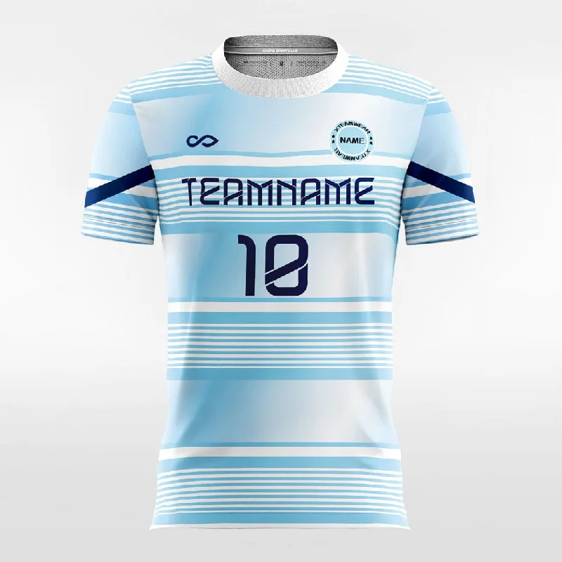 Blue Stripe - Women Custom Soccer Jerseys Design Gradient Solid Color Jersey Shirt