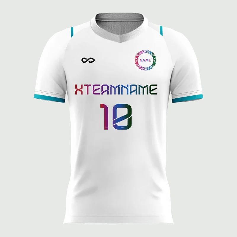 Classic Simple - Women Custom Soccer Jerseys Design White Silver Jersey Tee