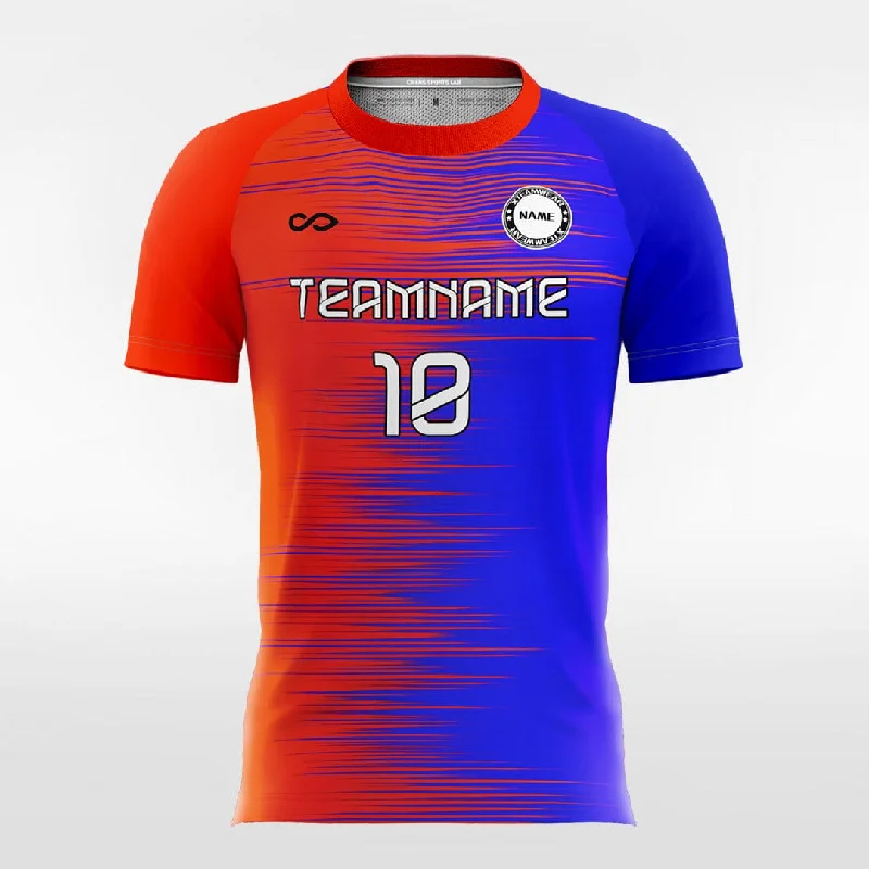 Gradient Split - Custom Womens Soccer Jerseys Design Blue Red Casual Weekend Jersey Tee