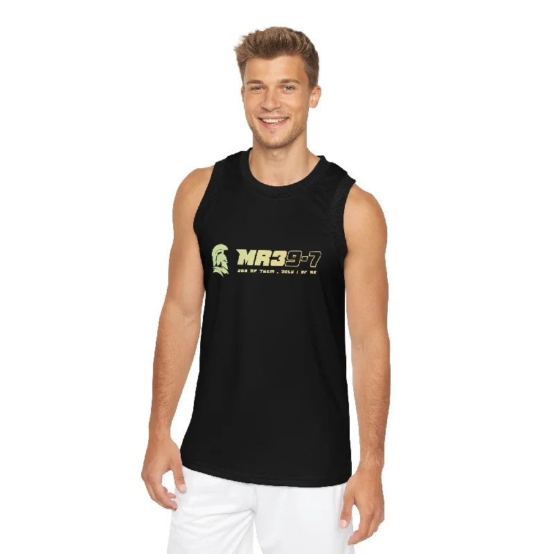 Mr39 Melting headphones  Unisex Basketball Jersey (AOP) Silk Jersey Blouse
