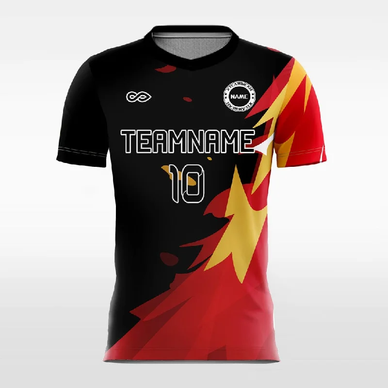 Night Fire - Custom Womens Soccer Jerseys Design Black Elegant Jersey Shirt
