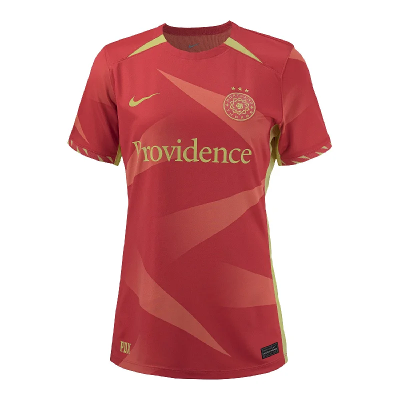 Women's Nike 2024 Portland Thorns FC Primary Forever Thorn Replica Jersey Casual Jersey Blouse