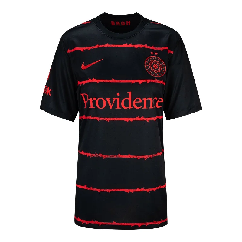 2022 Portland Thorns Nike Away Fitted Jersey Jet Black Jersey Tee