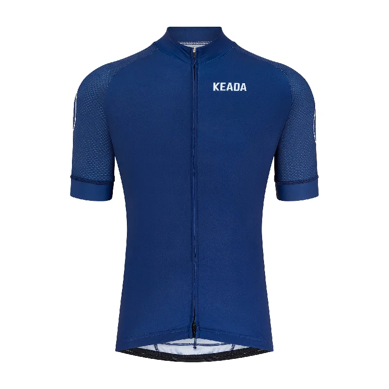 Women's Essential Short Sleeved Cycling Jersey - Navy Stylish Jersey Top