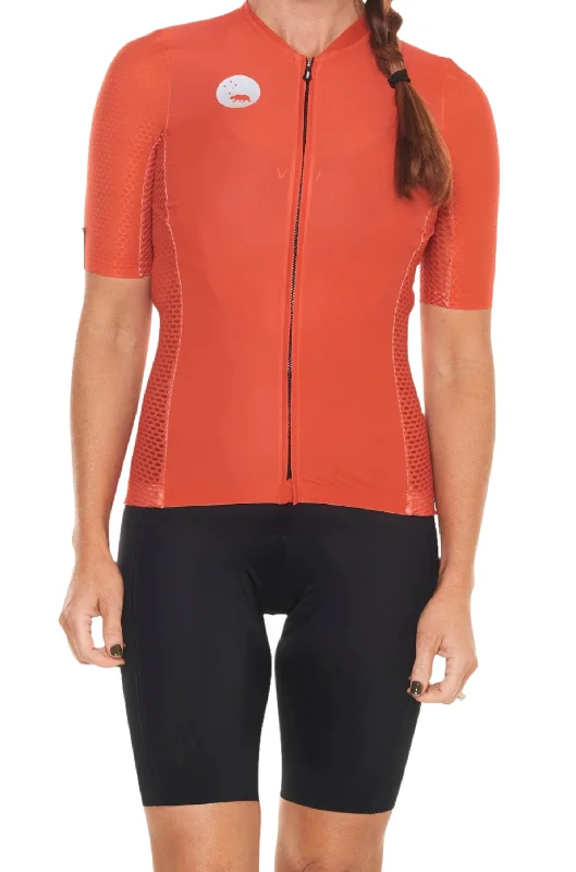 Women's LUCEO Hex Racer Cycling Jersey - Flame V Neck Jersey Blouse
