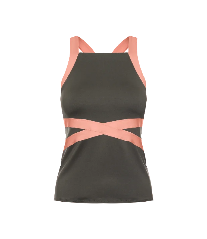 196055-025 | CRISS-CROSS TANK | ASPHALT mesh tank top