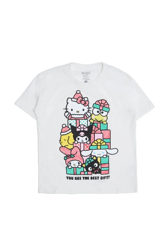 Hello Kitty And Friends Graphic Relaxed Tee Ribbed T-Shirt High Neck Heavyweight