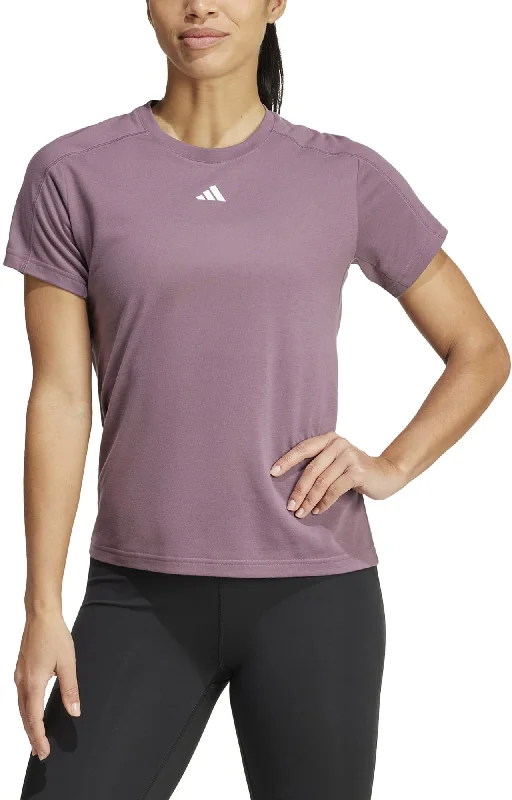 Women's AEROREADY Train Essentials Minimal Branding Crewneck T-Shirt Front Pockets Side Pockets Patch Pockets