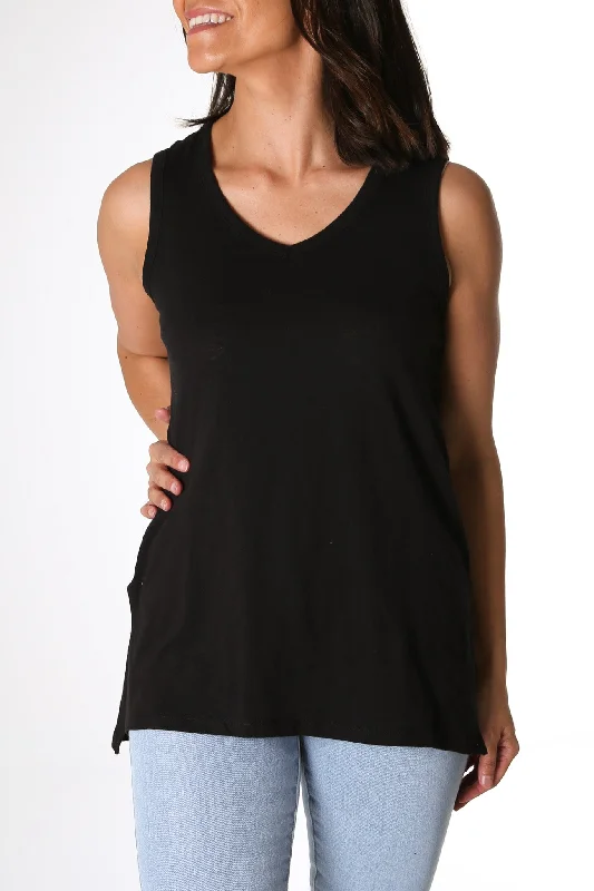 Audrey Tank Black sage tank top