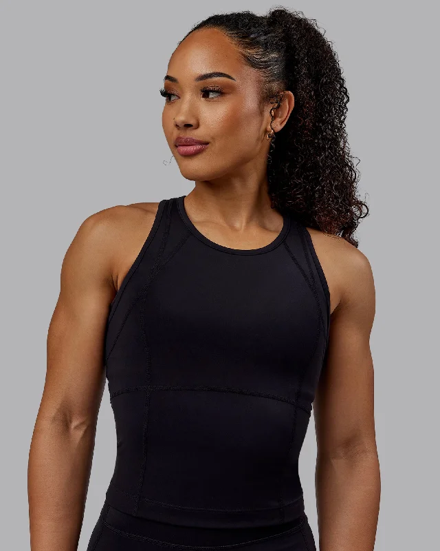 Bend Performance Tank - Black spandex blend tank