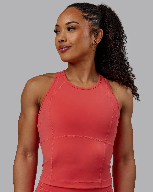 Bend Performance Tank - Cayenne crew neck tank