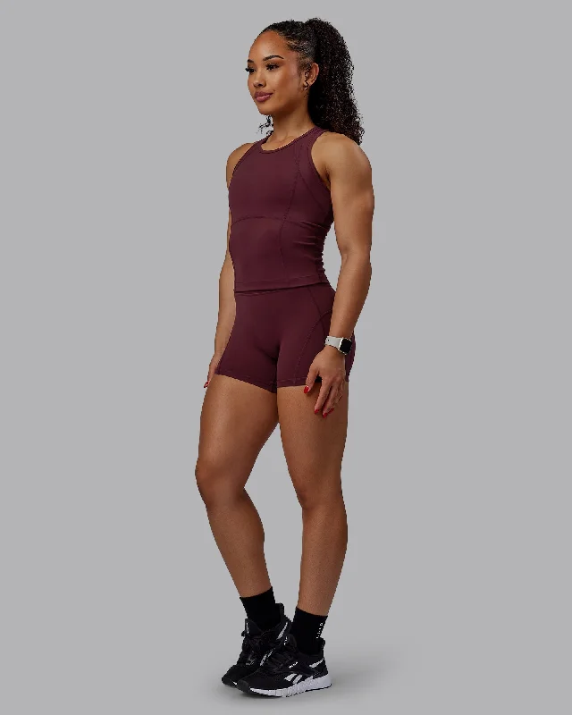 Bend Performance Tank - Dark Cherry flowy tank top