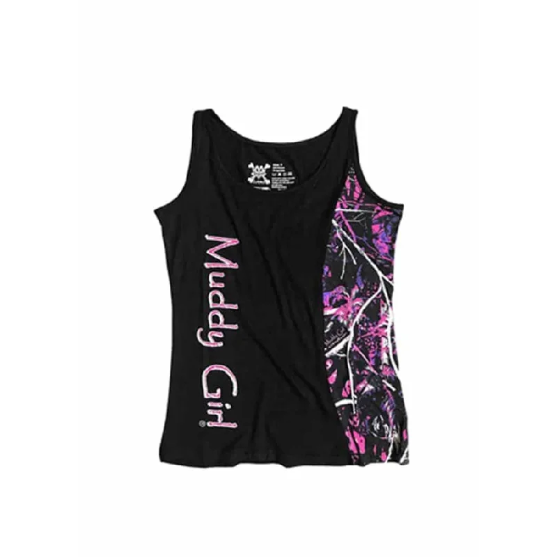 Black Camo Edge Tank Top | Muddy Girl Camo stylish tank top