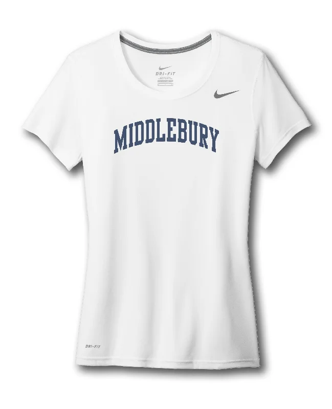 Women's Nike Dri-Fit Middlebury T-Shirt (white) Iron Safe Non-Iron Wrinkle Free