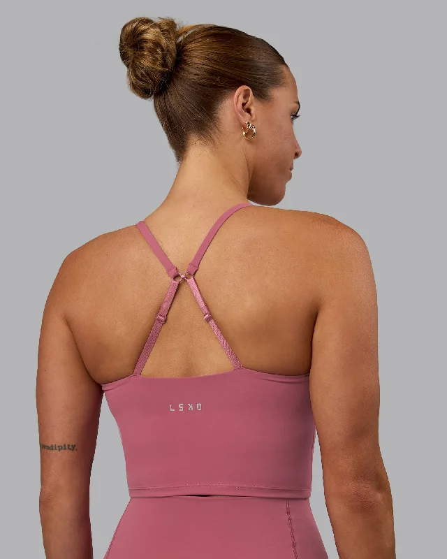 Elixir Active Tank - Mauve Haze glitter tank top