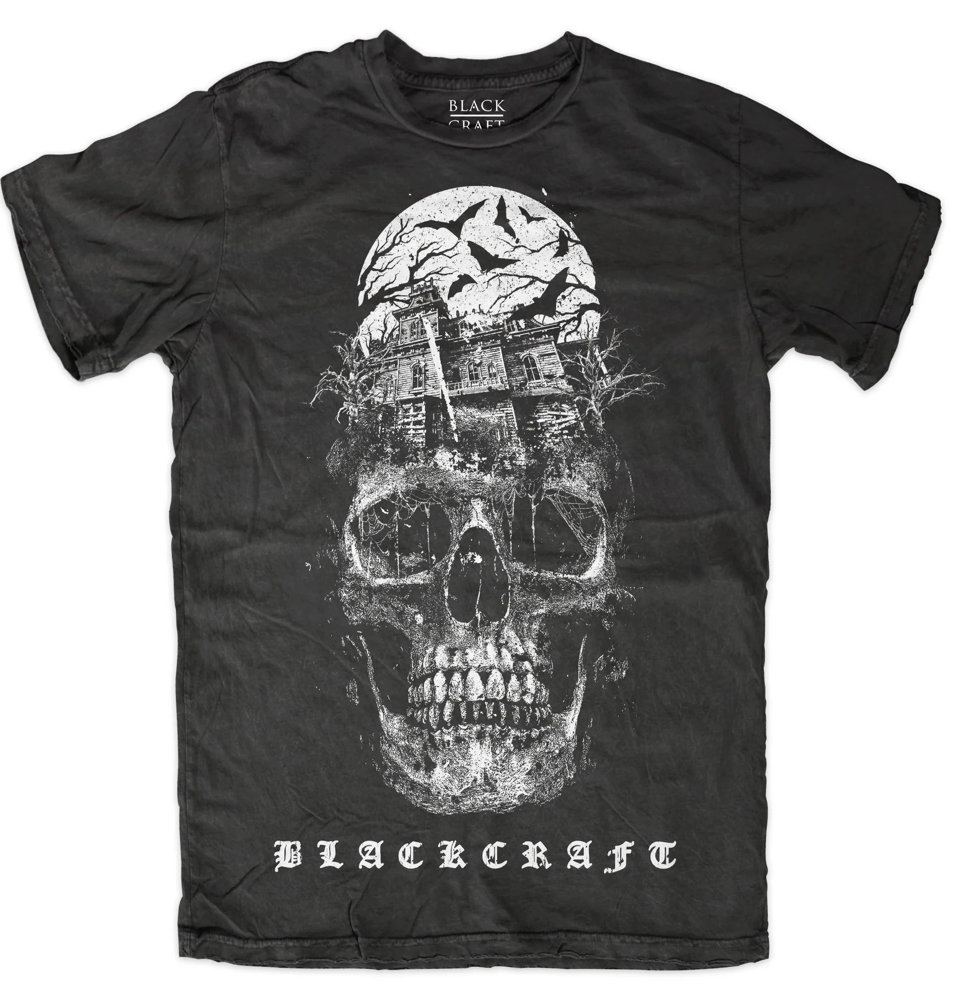 Haunted House Skull Shirt Spandex Blend Rayon Blend Denim Blend