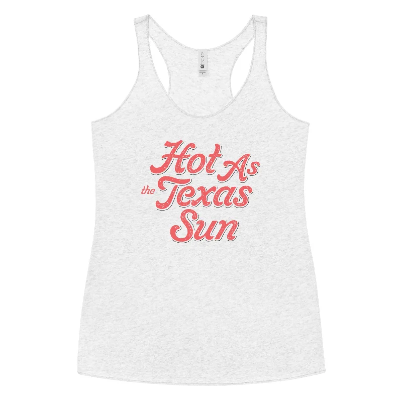 Hot as the Texan Sun Women's Racerback Tank baby blue tank