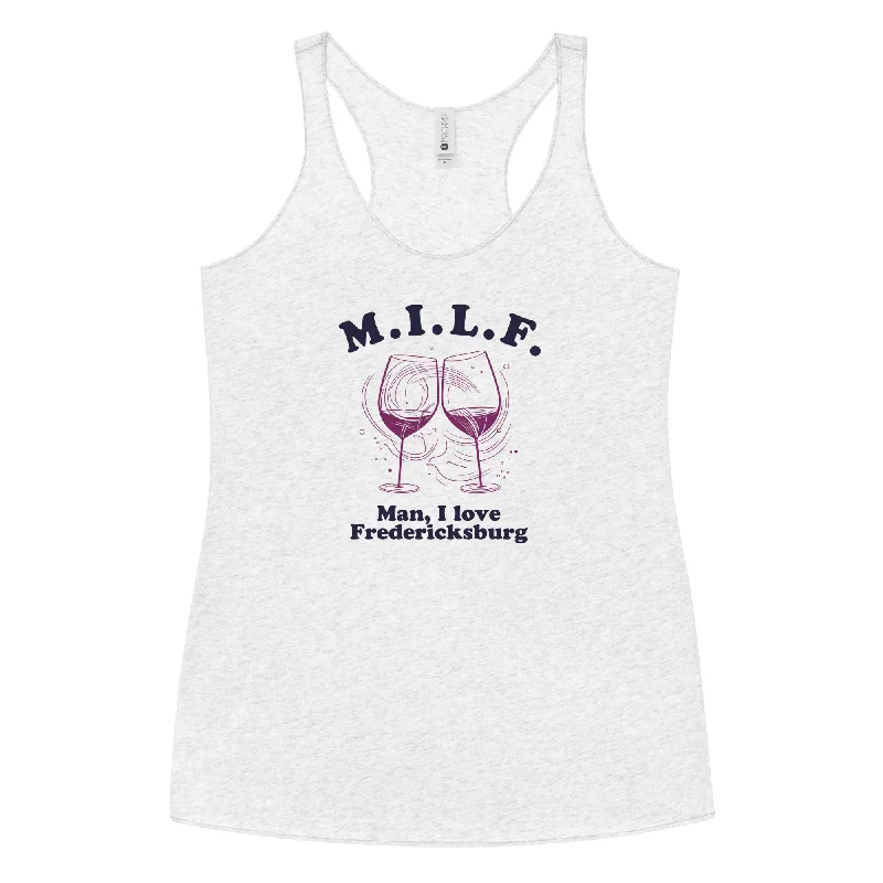 MILF (Man I Love Fredericksburg) Women's Racerback Tank neon tank top