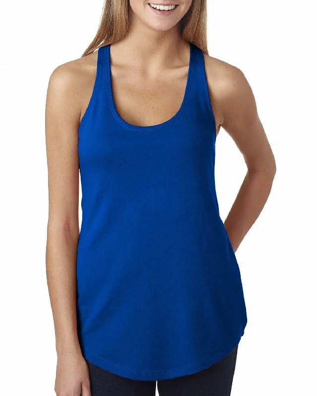 Next Level Ladies Terry Racerback Tank | Royal glitter tank top