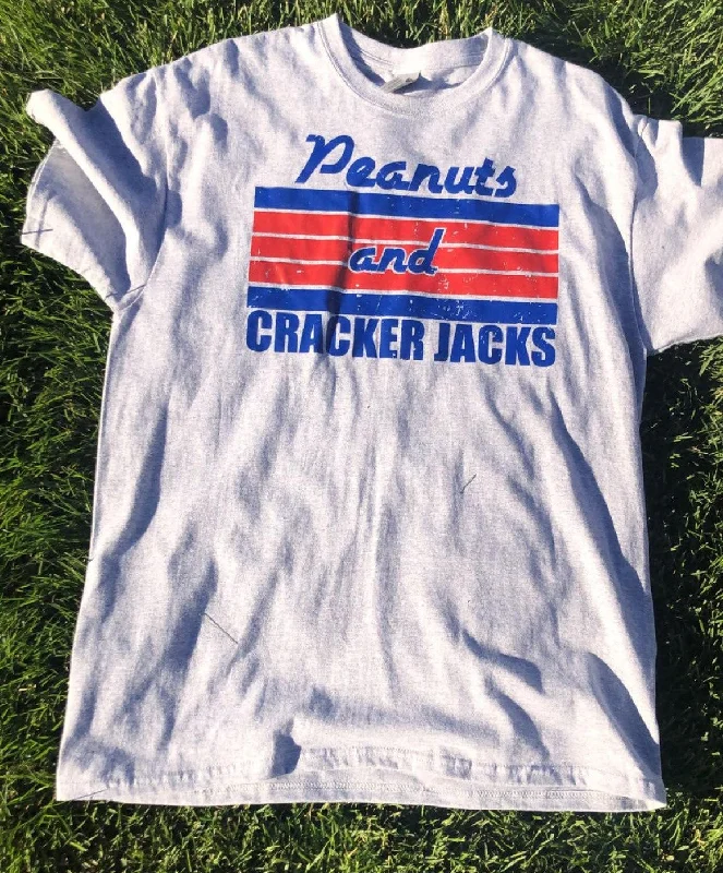 Peanuts and Cracker Jacks T-Shirt- Size LG Plaid T-Shirt Polka Dot Checkered