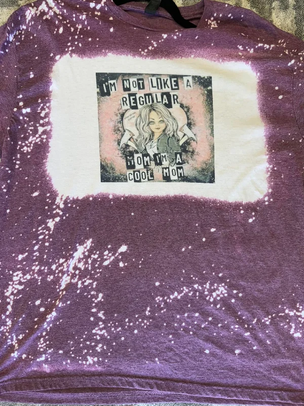 Purple & White Splattered T-shirt Im Not Like A Regular Mom Im A Cool Mom Mesh Blend Leather Blend Suede Blend Purple & White Splattered T-shirt Im Not Like A Regular Mom Im A Cool Mom Mesh Blend Leather Blend Suede Blend