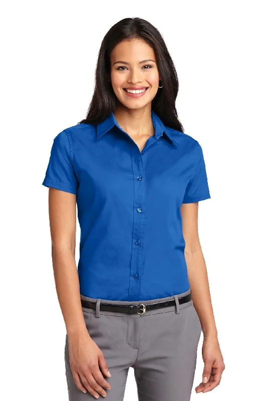 Port Authority Ladies Short Sleeve Easy Care  Shirt.  L508 Nylon Fabric Polyester Fabric Spandex Fabric