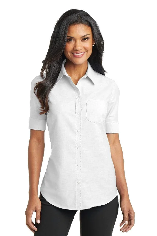 Port Authority Ladies Short Sleeve SuperProOxford Shirt. L659 Mesh Fabric Canvas Fabric Denim Fabric Port Authority Ladies Short Sleeve SuperProOxford Shirt. L659 Mesh Fabric Canvas Fabric Denim Fabric