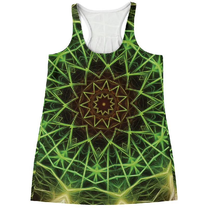 Sparkle Kaleidoscope Print Women's Racerback Tank Top sequin tank top