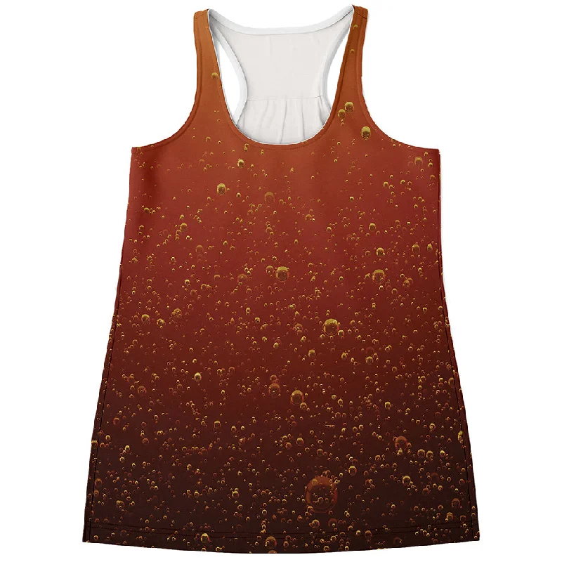 Sparkling Cola Print Women's Racerback Tank Top breathable tank top