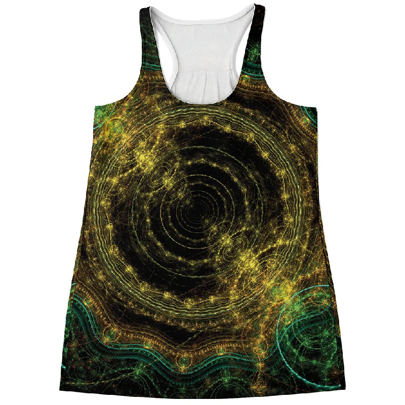 Steampunk Fractal Print Women's Racerback Tank Top adorable tank top