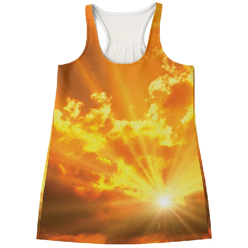 Sunrise Sky Print Women's Racerback Tank Top comfortable tank top