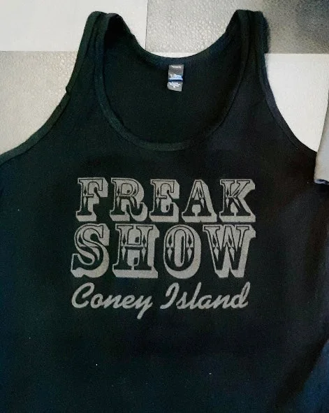 Tank - Freak Show Black on Black - Unisex summer tank top