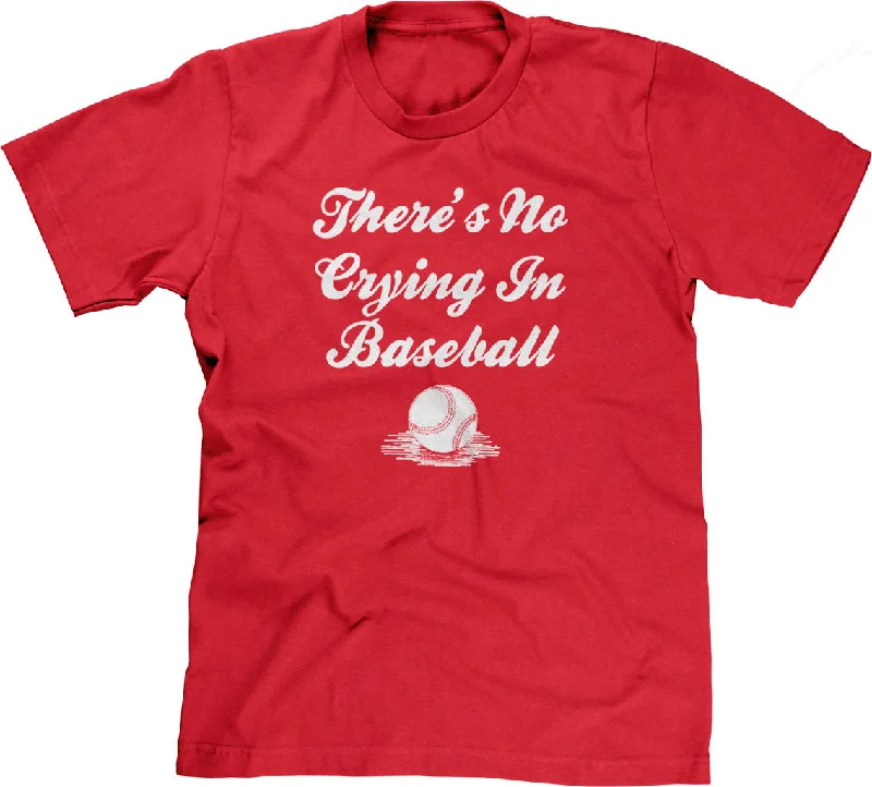 There's No Crying In Baseball T-Shirt Collared T-Shirt Boat Neck A-Line