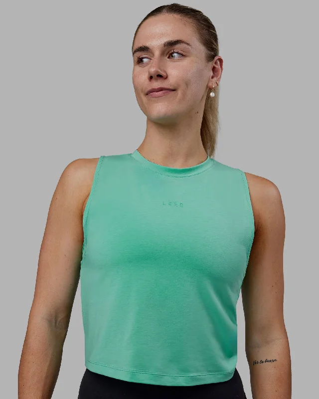 Vital Cropped Training Tank - Cockatoo high neck tank