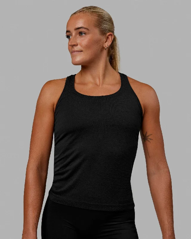 AeroFLX+ Seamless Tank - Black Marl boho tank top