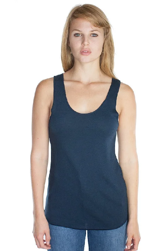 Royal Apparel Women's Bamboo Organic Raw Edge Tank charcoal tank top