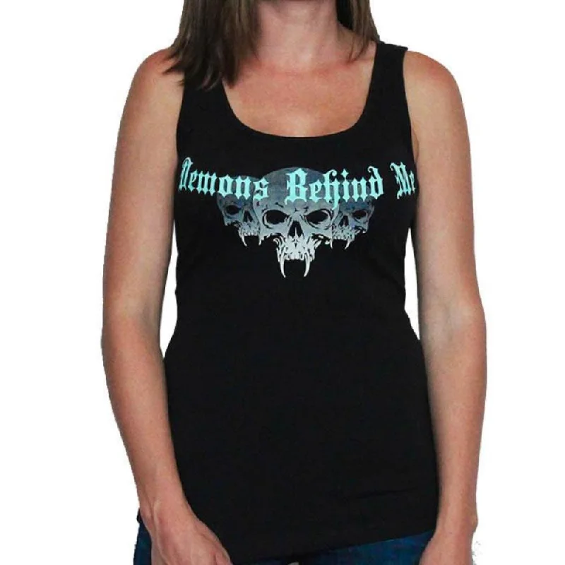 Women's V-Twin Black Tank Top trendy tank top