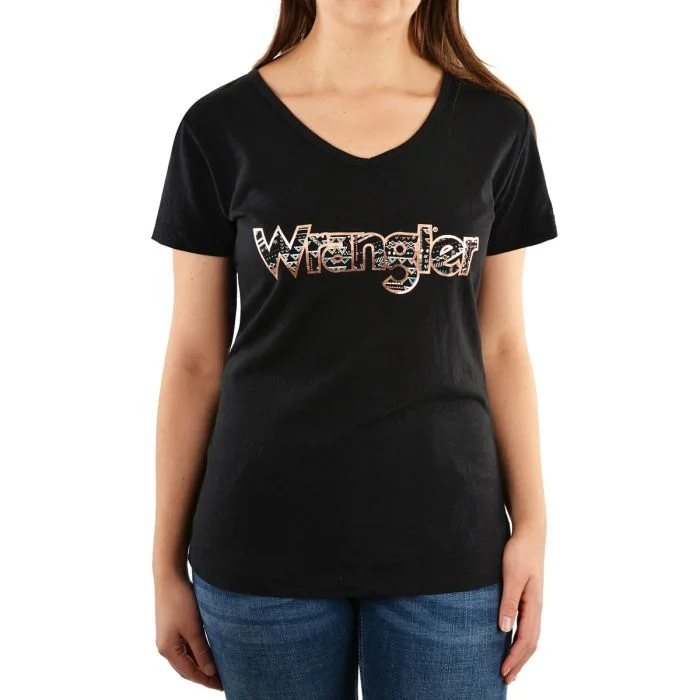 Wrangler Womens Desrie SS Tee Iron Safe Non-Iron Wrinkle Free