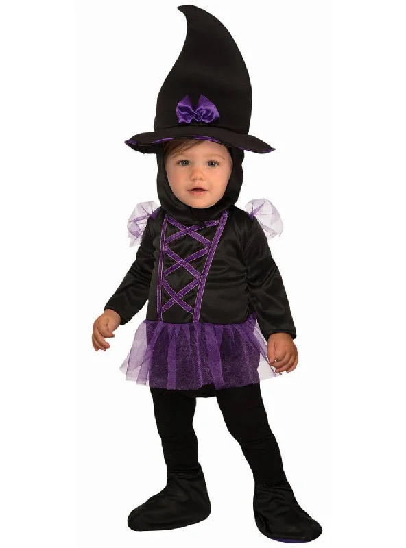 Kiddie Witch Toddler Girls Halloween Fancy Dress Costume sweetheart Neckline Romantic