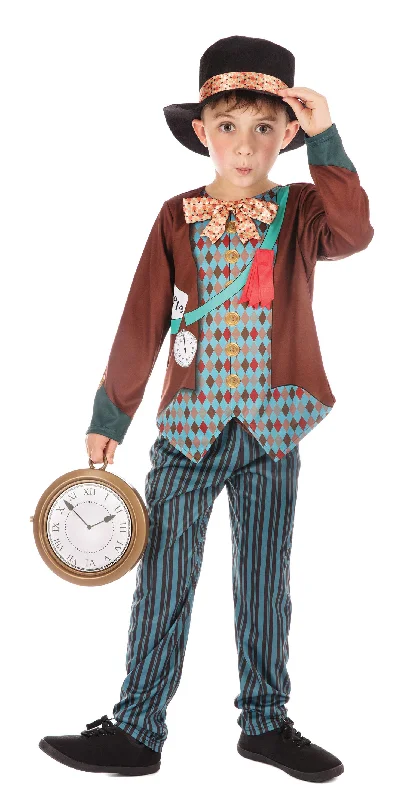 Mad Hatter Boys Wonderland Fancy Dress Costume Tunics Chinos classic