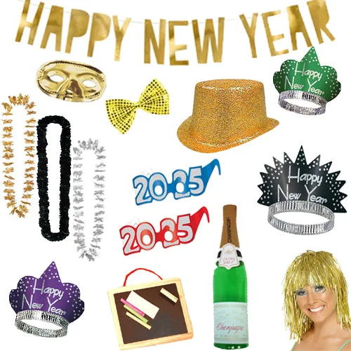 New Year's Eve 2025 Fancy Dress Photo Booth Party Pack A-Line Day Work