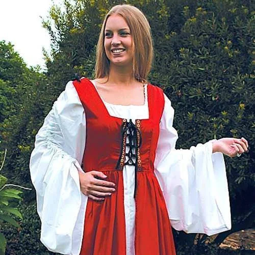 Fair Maiden's Dress Tunics Practical easy-care