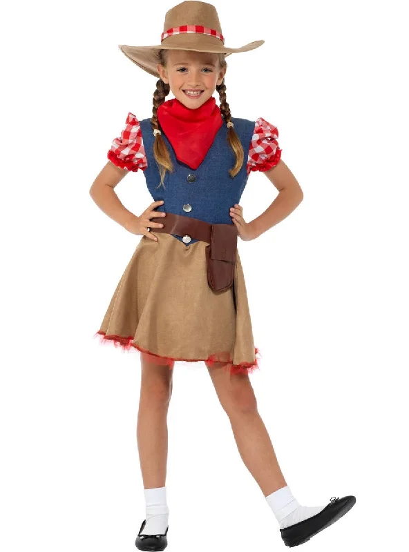 Rodeo Cowgirl Kids Fancy Dress Costume Tunic Top Casual