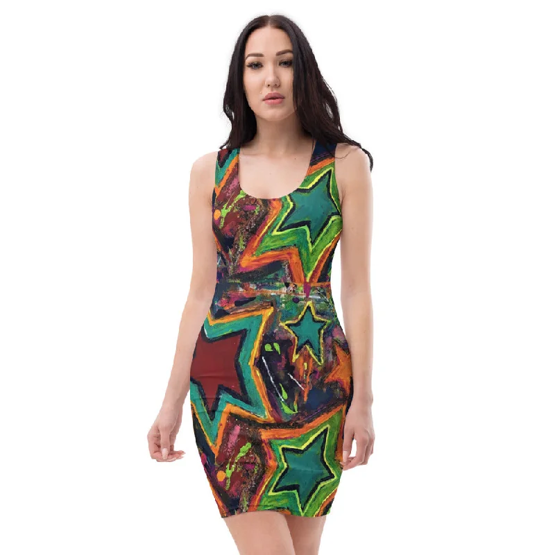 Sublimation Cut & Sew Dress "5 Star" Artist Tara Sinclair/ Stara Art Tunics Sale discount