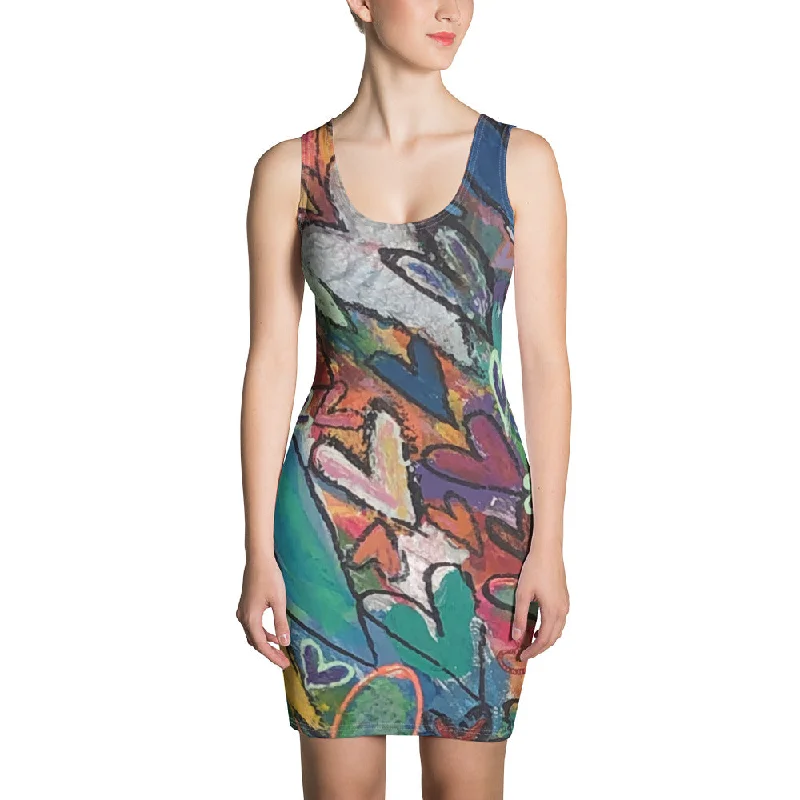 Sublimation Cut & Sew Dress "I adore you" Tunics Essential wardrobe