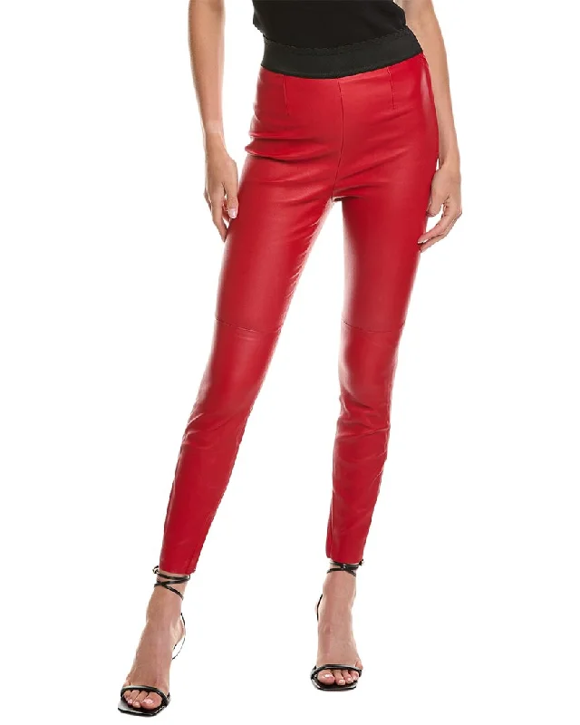 Dolce & Gabbana Leather Trouser Trousers Low Rise Relaxed