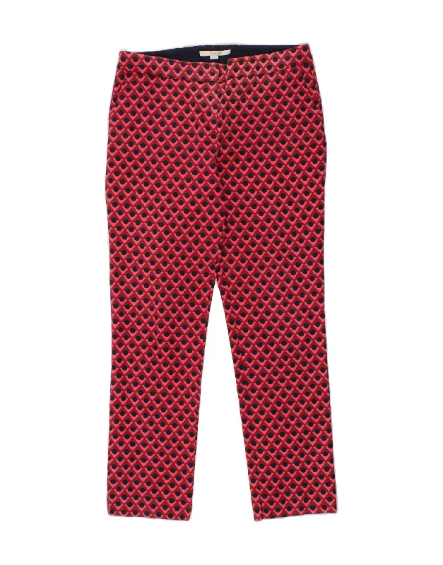 BODEN Womens Slim Chino Trousers UK 14 Large W34 L30 Pink Polka Dot Cotton Trousers Harem Relaxed Fit